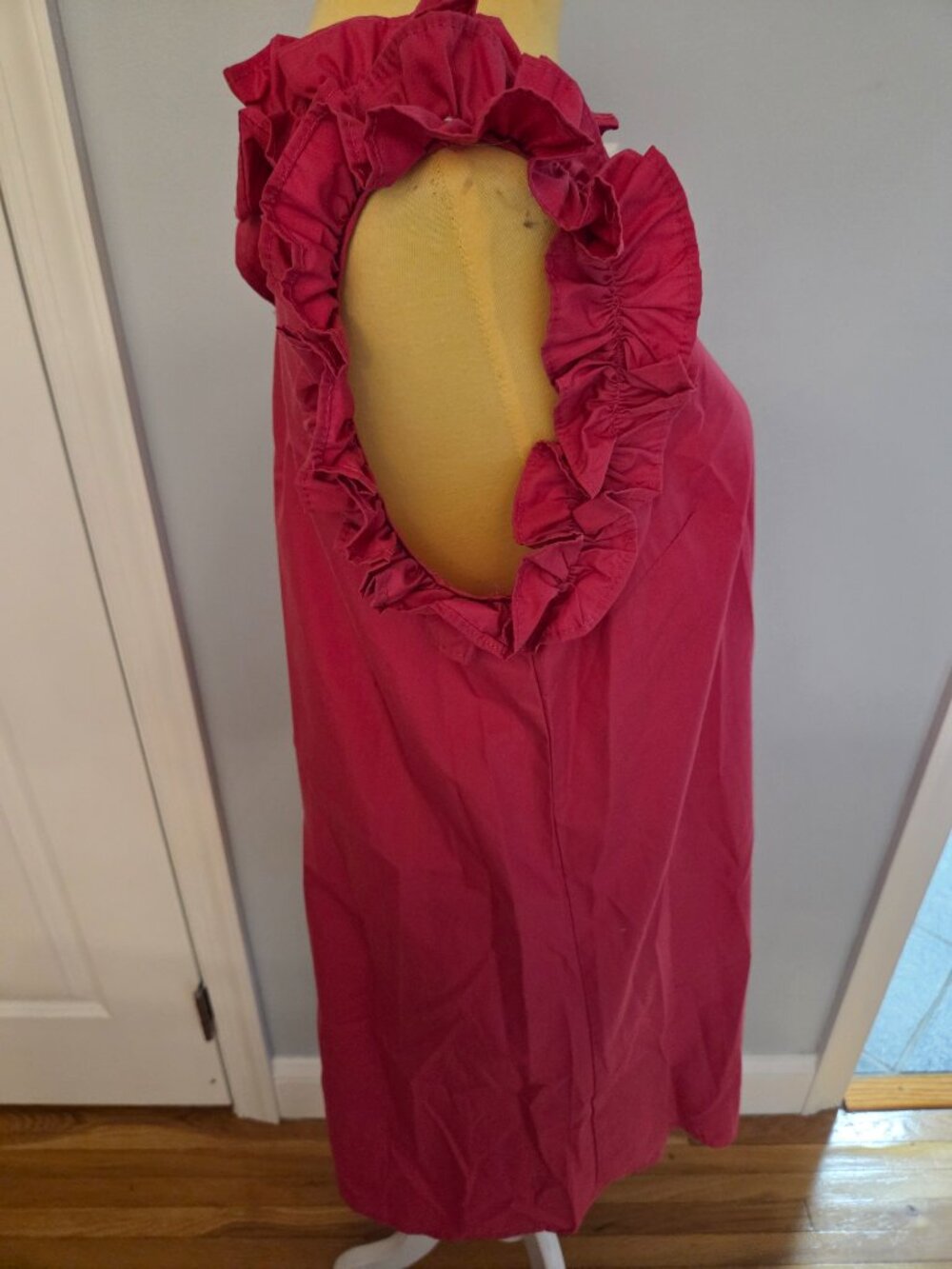 Pink Pullover Ruffle Sleeve Dress - Picture 4 of 6